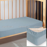 Prześcieradło dziecięce frotte z gumką 08 szary 120x60x10 cm TM Yaroslav